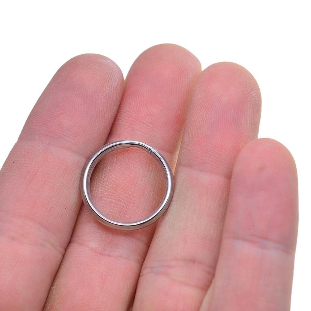 40 шт., 20 мм, нержавеющая сталь 304, разрезные брелоки для ключей, брелки для собак, поводок своими руками