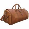 Мужская кожаная сумка для путешествий, винтажная новая мужская спортивная сумка из козы, коричневый чемодан