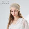 ELLE lightweight and high hollow pile cap women's summer breathable linen woven face enhancing small knitted toe cap woolen hat