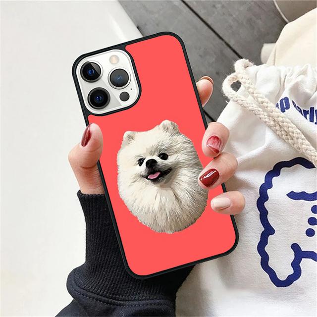 Шпиц Акварельный Собака Ракушка Чехол Для iPhone 17 Air 15 16 14 13 12 Pro Max 11 Pro Max Plus Чехол для Телефона