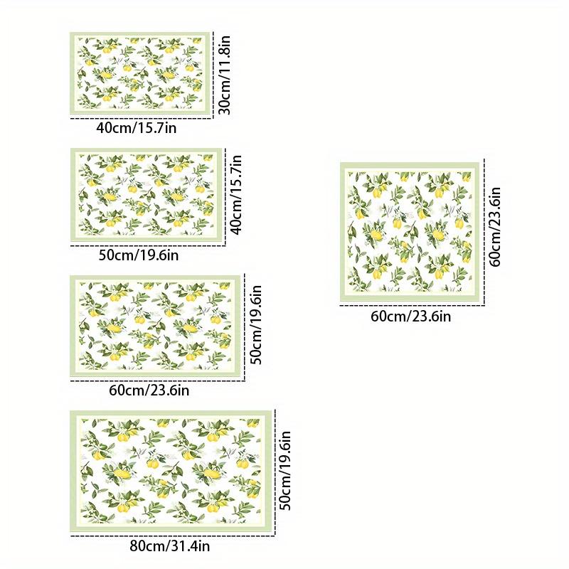 1 шт. Резиновый коврик для сушки с лимонным узором для кофейни, ресторана, кухни, ковер, скатерть для посуды, прочный диатомовый коврик для стола, коврик для питомца, кофейная посуда