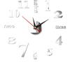 3D Mirror Surface DIY Wall Clock Silver Frameless Wall Clock 3D Wall Clock  Bedroom Wall Decor
