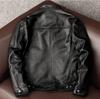 Весенняя и осенняя кожаная одежда мужская утягивающая кожаная куртка с воротником-стойкой