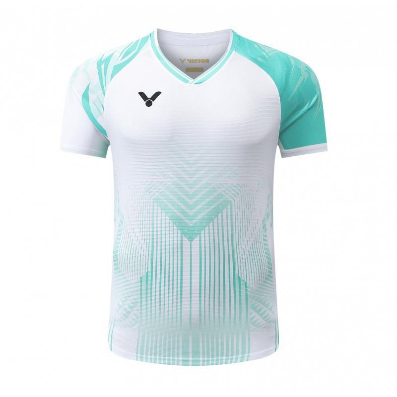 Badminton Short Sleeve T-Shirt Breathable Unisex Sports Training Competition Quick Dry Top
