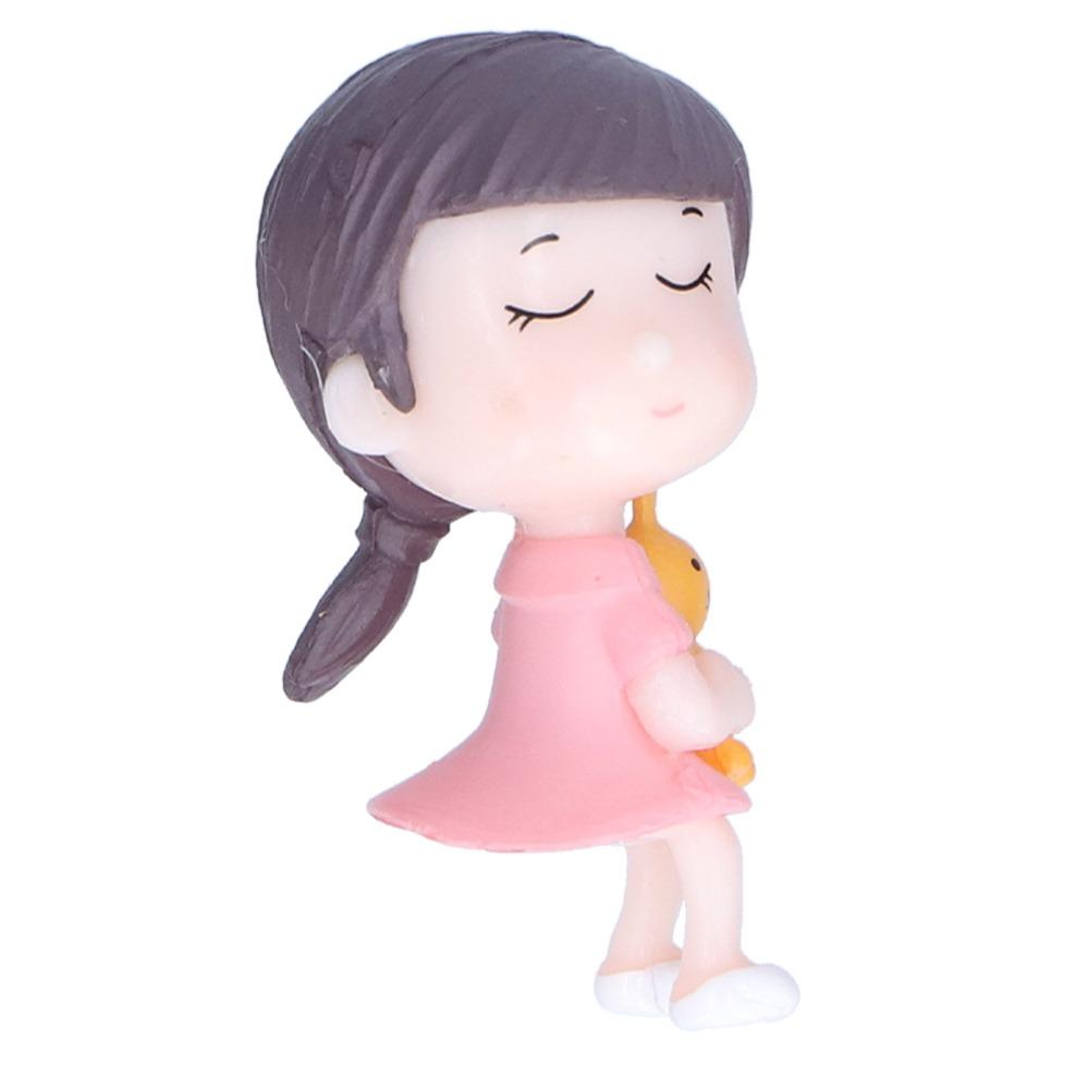 Grey Mini Resin Human Figurines Garden Micro Landscape Arrangement