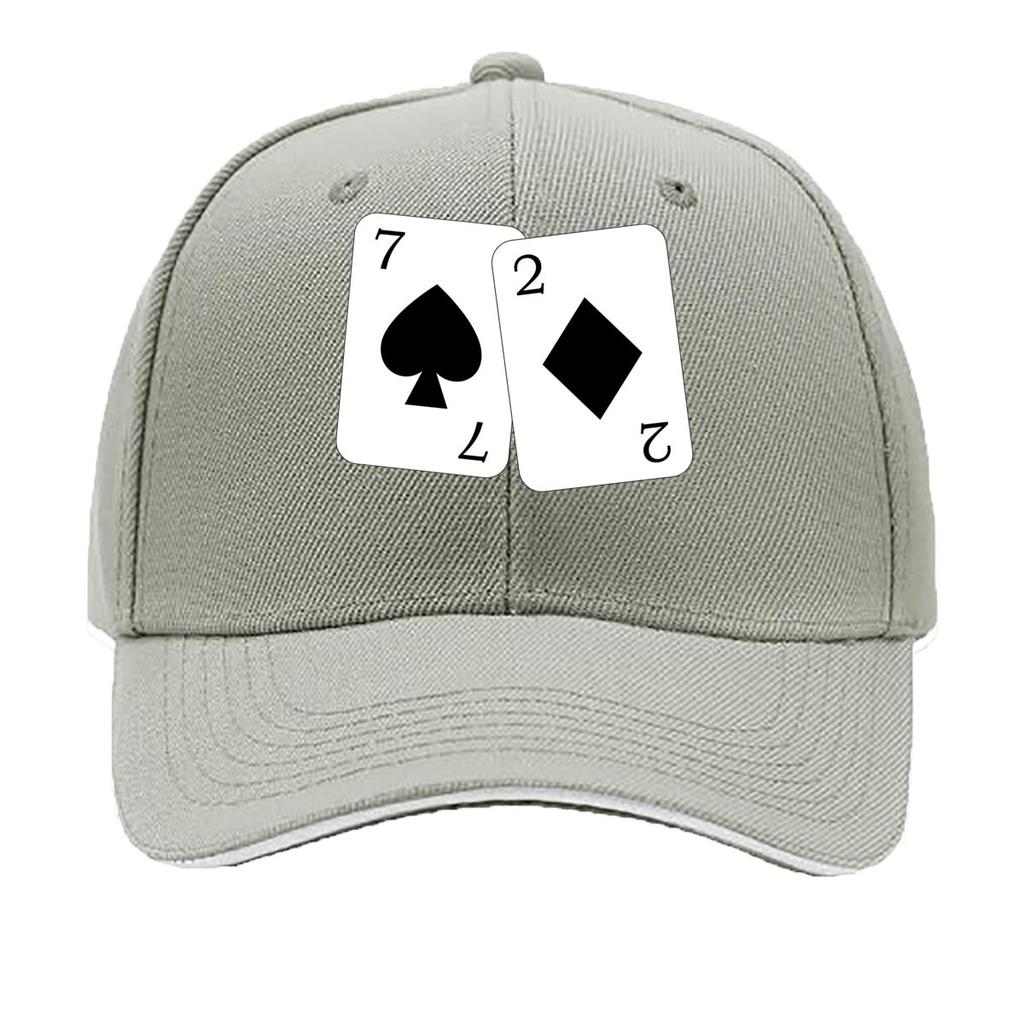 Classic Spade 7 Diamond 2 Card pattern Sandwich Baseball Cap For WoUnisexs Unisex FeUnisex Beach Dad Hat