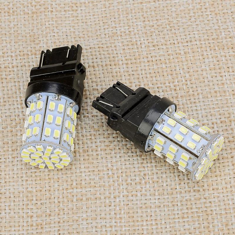 2Pcs 3157 64SMD White LED Reverse Brake Turn Signal Light Bulb Fit for Dodge Ram 1500 2500 3500 1994-2010