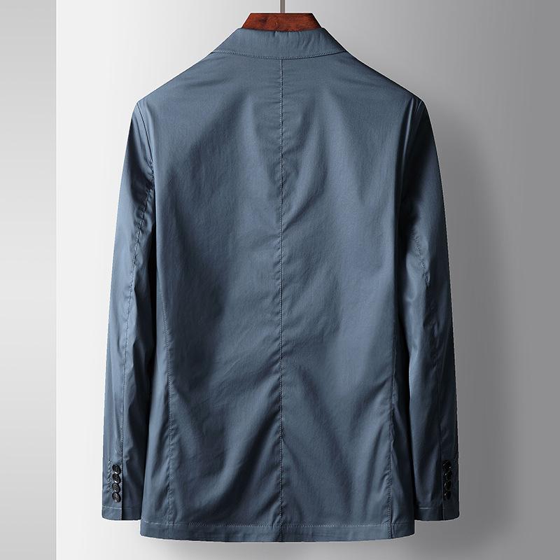 Мужской повседневный костюм весна-осень легкий роскошный деловой однотонный пиджак для людей среднего возраста и молодежи