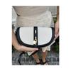 Linen Bag With Lock Accessory Black Cream