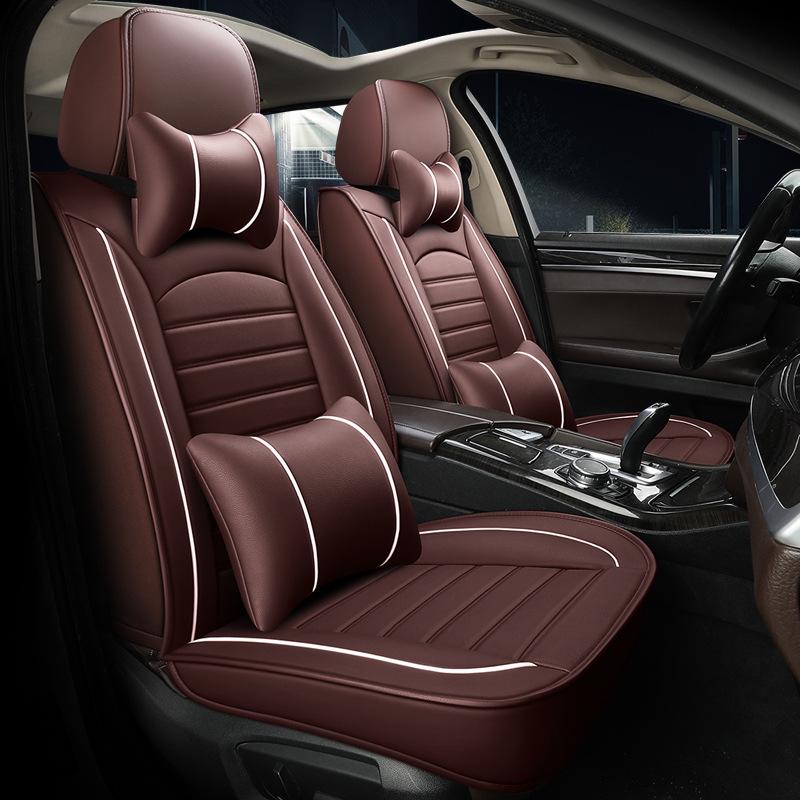 Universal Full Wrap Car Seat Cover for Driver & Co-Driver - All Seasons, Fits Sedan, SUV, Pickup, Van