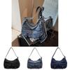 Fashionable Large Capacity Women Casual Single Shoulder Denim Crossbody Bag For Daily Use