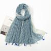 Весна и Осень Новая Балийская Пряжа Кисточка Ретро Принт Геометрический Шарф Универсальный Модный Дорожный Солнцезащитный Шаль Шелковый Шарф Женский
