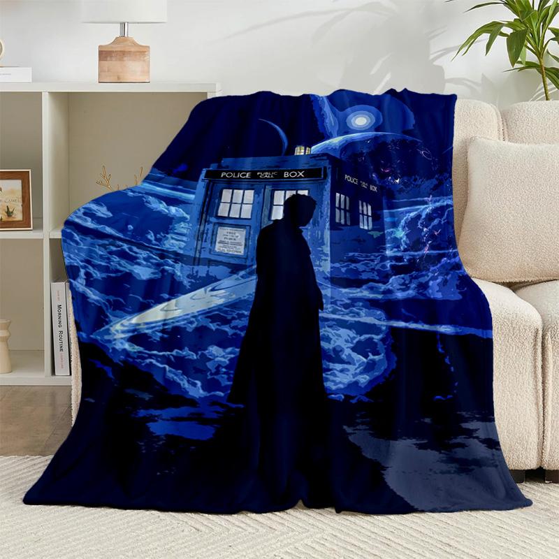 1PC telephone booth Flannel Blanket Gift, Suitable for Both Men And Women, Soft Ideal for Beds And Sofa, Birthday Or Christmas Gift