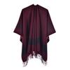 European and American Sytle Women's Solid Color Pashmina Shawl Autumn Winter Warm Cape Plain Cloak