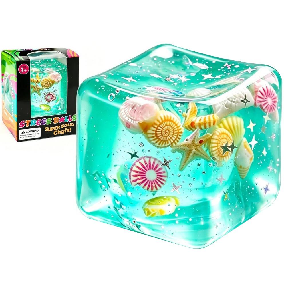 Cartoon Design Ocean Sensory Fidget Toy Star Shell Blue Pinch Cube Gift Stress Balls Wedding Party