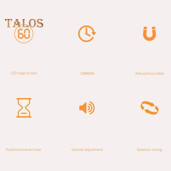 Магнитный кухонный таймер с большим светодиодным дисплеем, обратный отсчет времени, таймер для приготовления пищи, выпечки, обучающий, регулируемый, легко читаемый таймер