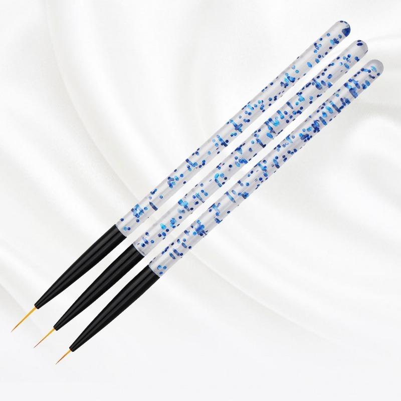 Exquisite Nail Art Brush Acrylic Pen Rod Delicate Brush Head Nail Art Drawing Line Detail Brush Flower Checkered Pattern Painting Pen