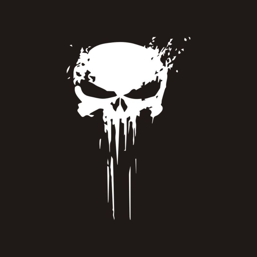 Waterproof Auto Reflective Sticker Car Skull Decal 3D Car Stickers Punisher Skull Sticker