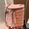 2025 Summer New Bucket Bag Diamond Chain Bag Niche Shoulder Bag High Value Fashion Heart Messenger Bag Women