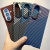 Тонкий чехол для телефона с текстурой углеродного волокна для Samsung Galaxy Z Fold 8 7 6 5 Fold 8 Ultra Жесткий ПК Ударопрочная защитная задняя крышка