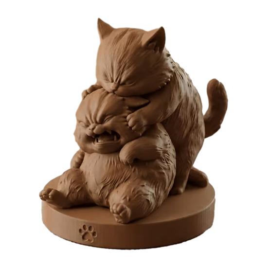 Фигурка игривых кошек, 3D-печатная статуэтка игривого кота, милая коллекционная скульптура котенка, настольное украшение, подарок для любителей кошек