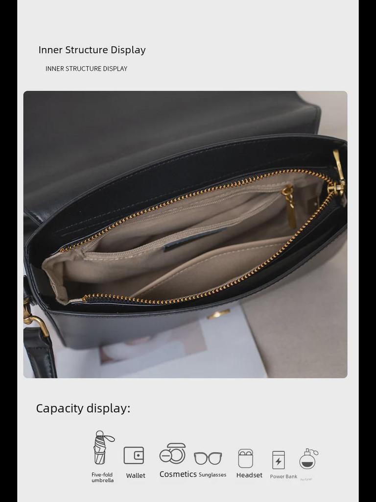 Стильная женская сумка через плечо осень/зима: Премиальная кожа, модный дизайн небольшого квадрата, идеальная сумка через плечо