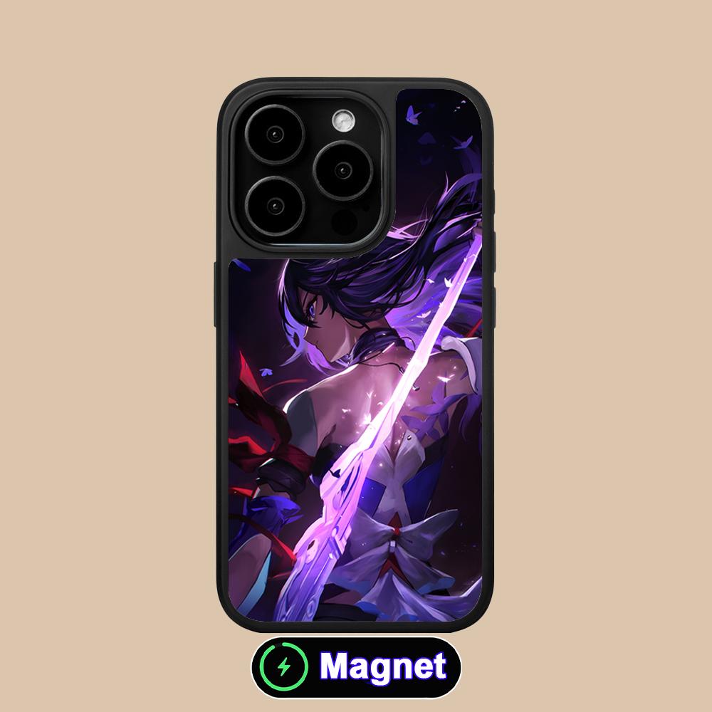 HSR Seele Матовая поверхность Magsafe Чехол для мобильного телефона для iPhone 17 16 15 14 13 12 11 Air Pro Max Plus Цветная крышка