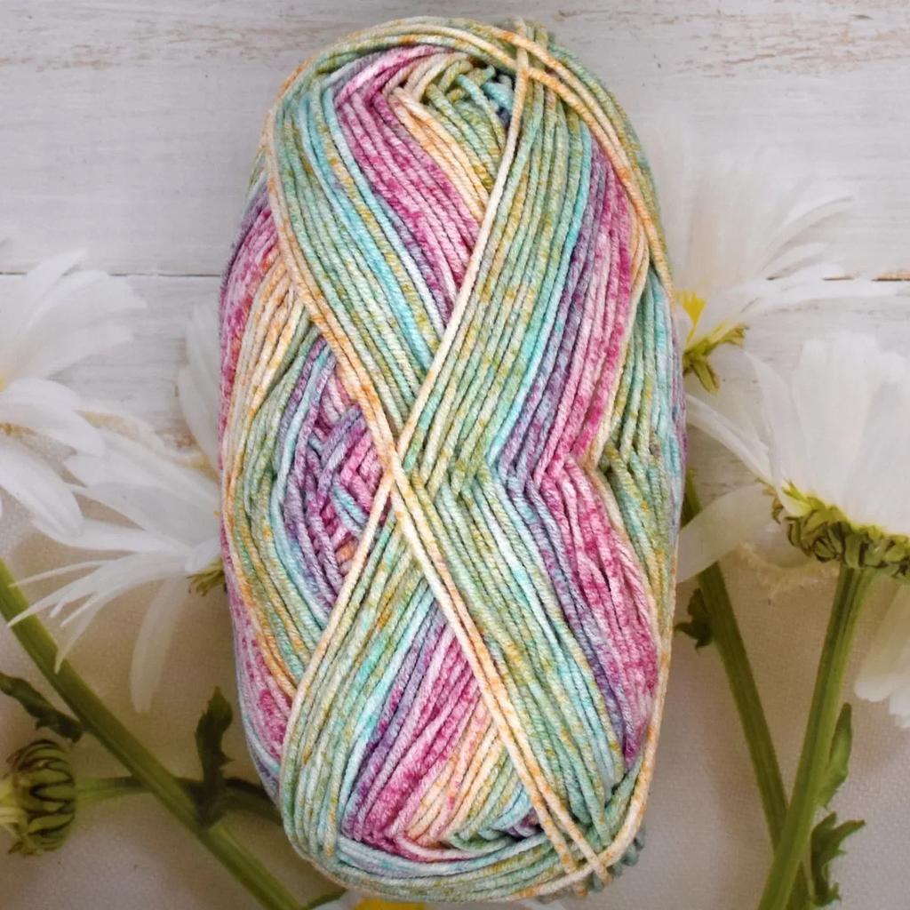 Milk Cotton Yarn Crochet knitting Rainbow Segment Dyed Combed Skin Affinity Handmade Knitted Baby Wool Sweater Scarf Thread 5PCS