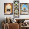 Al-Aqsa Mosque Kaaba Islamic Canvas Poster Watercolors Decorative Painting Modern Pictures Living Room Home Decor Cuadros