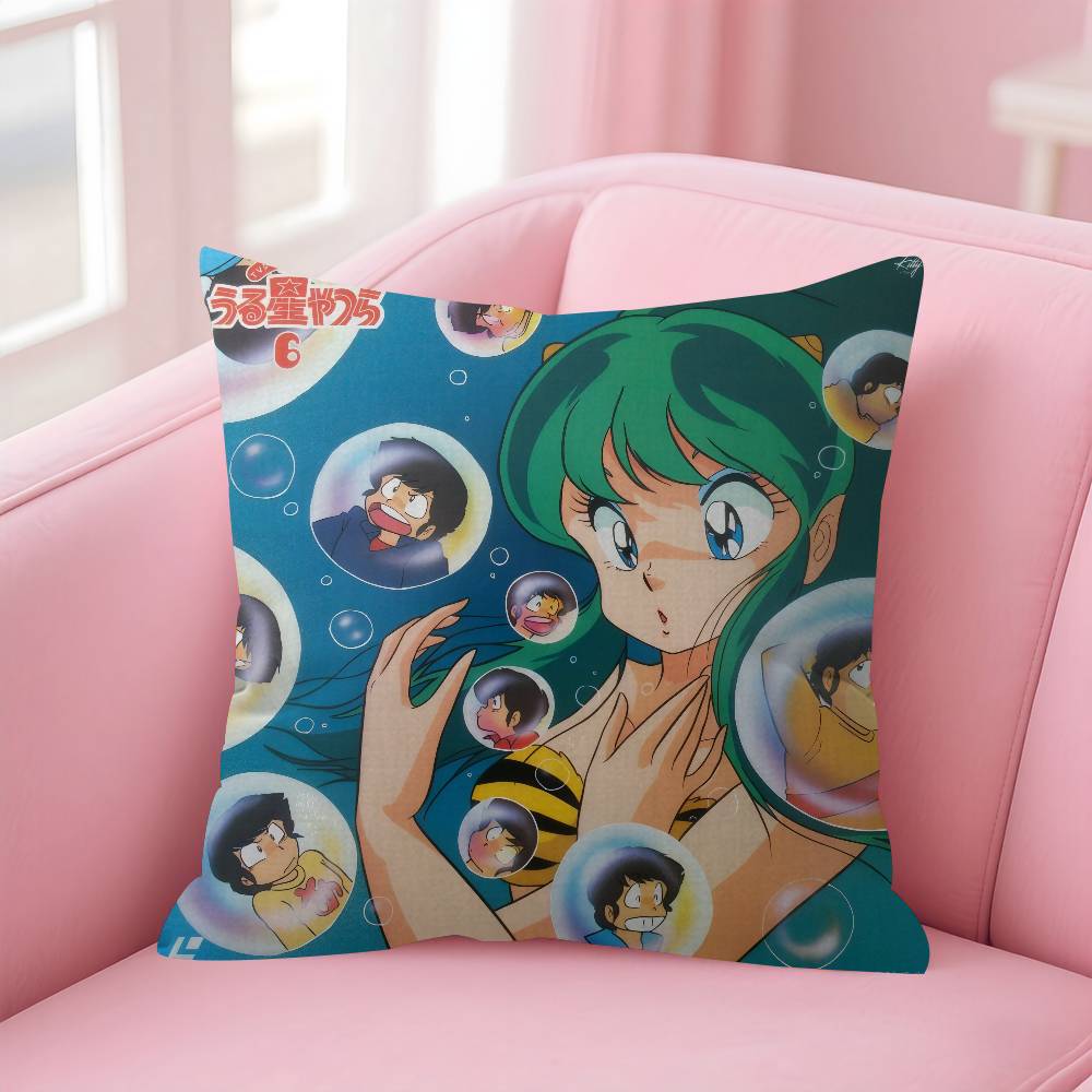 Urusei Yatsura Anime Personalized Pillow Cover Kids Bedroom Wild Party Decor Pillowcase kid Birthday shower Gift