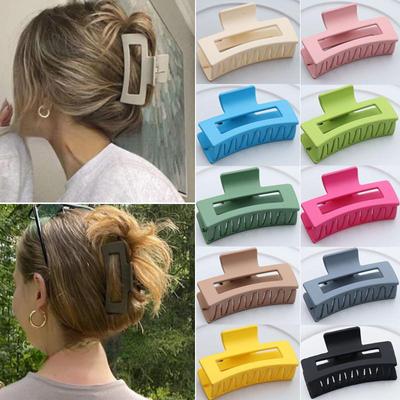 Корейские женские и женские пластиковые когти, заколки для волос, головные уборы, большой размер, заколка-краб, заколка, модный орнамент, аксессуары для волос