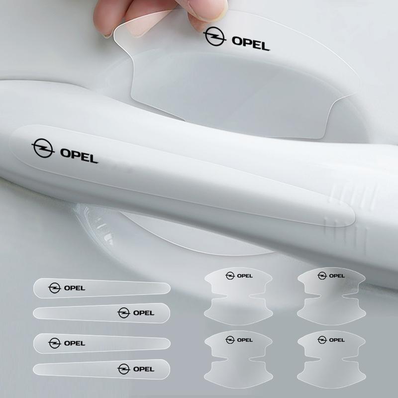 Car Door Handle Stickers Transparent Protector Film For Opel Corsa