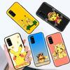 Black Case for Samsung Note 20 Lite S24 Ultra S23 A03 A05 A06 A11 A71 A15 A16 A13 A24 A25 A33 A52 A53 A50 M55 M35 Plus P-33 Pokemons Pikachu