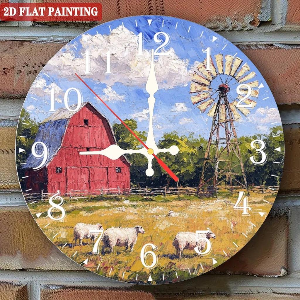 30x30cm Wood Wall Clock that Doubles as a Magnetic or Cork Memo Board