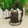 Vintage Small Carved Bronze Dragon Lock Bell Arts & Crafts Collectibles Ornaments Desk Decor