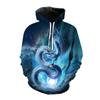 Dragon Pattern Hoodie For Men Retro Animals 3D Printed Long Sleeves Autumn Street Casual Sweatshirt Loose Tops Hooded Pullover