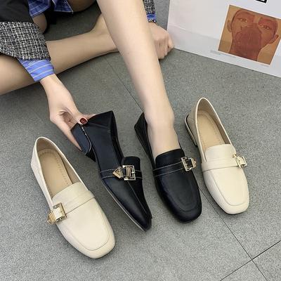 Британские кожаные туфли женские модные вечерние туфли на низком каблуке туфли-лодочки с ремнем повседневные туфли с квадратным носком туфли на высоком каблуке 2024 Новинка