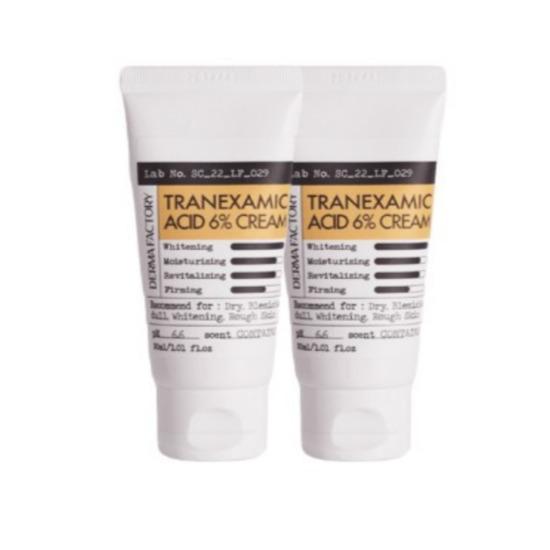 DERMA FACTORY [Сертифицировано как веганский продукт] Крем с транексамовой кислотой 6%