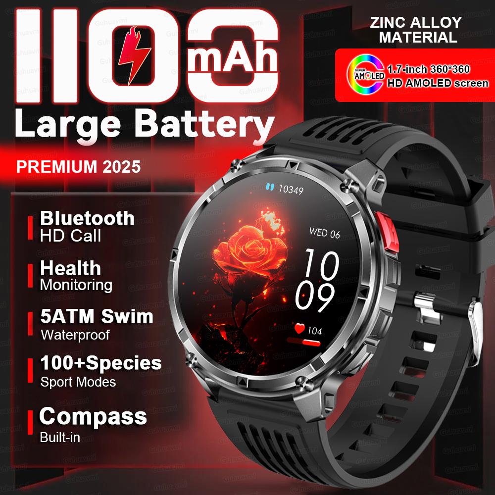 Новые Умные часы T-Rex3 Ultra 1100 мАч GPS-трекер Компас 5ATM Водонепроницаемые Спортивный трекер Мужские Для улицы Военные Умные часы
