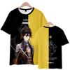 3D футболка с коротким рукавом цифровая печать игровая тема мультфильм аниме одежда топ для пары