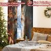 2pcs, 2D FLAT PRINTING Curtains (Without Rod) Autumn Fox(4) Chic Print Curtains Festival Versatile Fabric Curtains Decorations