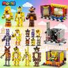 MOOXI FNAF Мультяшная Хоррор Игра Фильм Воссоздай Сцену Набор Строительных Блоков Персонажей DIY Кирпичики Взрослая Модель Монтессори Детские Игрушки
