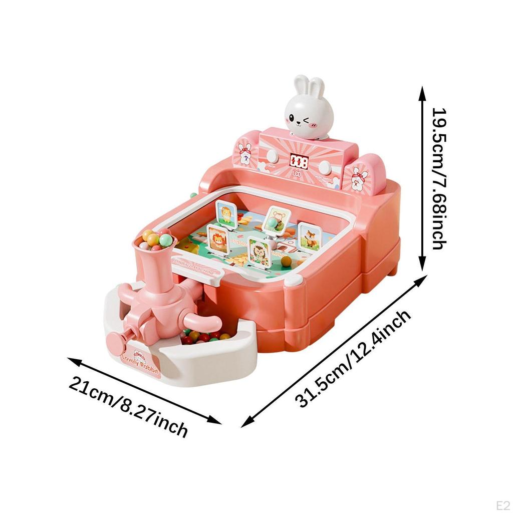 Children Pinball Machine Sturdy Concentration Training Toy Kids Ages 3 4 5 6 Pink