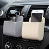 Car Storage Bag Air Vent Dashboard Hanging PU Leather Organizer Box Glasses Phone Holder Storage Car Interior Accessories