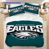 Постельное белье с узором Philadelphia Eagles Комплект одеял Покрывало Наволочка Домашний Декор Подарок на День Рождения (1 пододеяльник + 2 наволочки, без наполнителя)