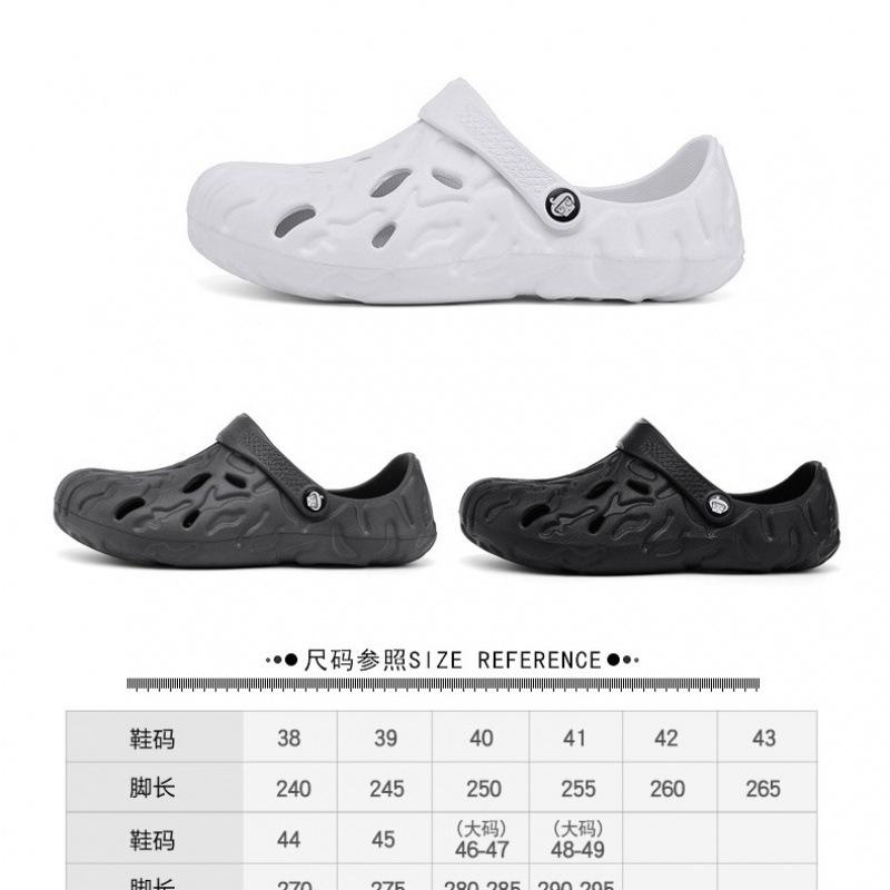 Large Size 49 Hole Shoes Men's Summer Wear Men's Bag Head Slippers Stepping On Shit Feeling Driving Outdoor Fashion Beach Shoes