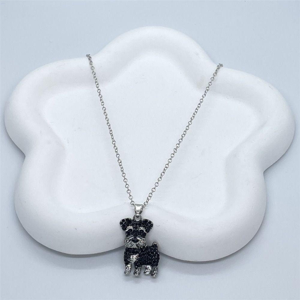 Exquisite Maltese Dog Pendant Necklace Cute Aesthetic Neck Accessories Collar Chain Unisex