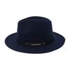 Унисекс модный широкий шерстяной ремень с плоским верхом шляпа Федора вечерние церковные шляпы Кепка