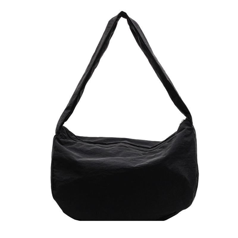 Холщовая сумка женская сумка-пельмень однотонная сумка через плечо большая вместимость сумка через плечо