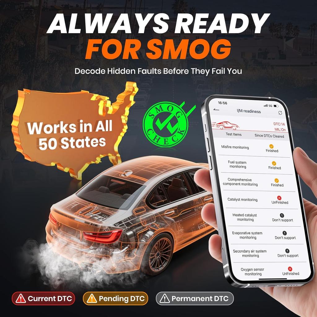 (Обновленный AD310) ANCEL AD310BT OBD2 Сканер Bluetooth - Читатель кодов неисправности двигателя, Escaner Automotriz С Премиум-приложением На IOS И Android, Автомобильный